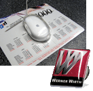 Werbeartikel zur Werbung der Werbeagentur Hamburg. Mousepads, Pins, Kugelschreiber, Kalender, Aufkleber